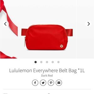Lululemon Everywhere Belt Bag Dark Red 1L